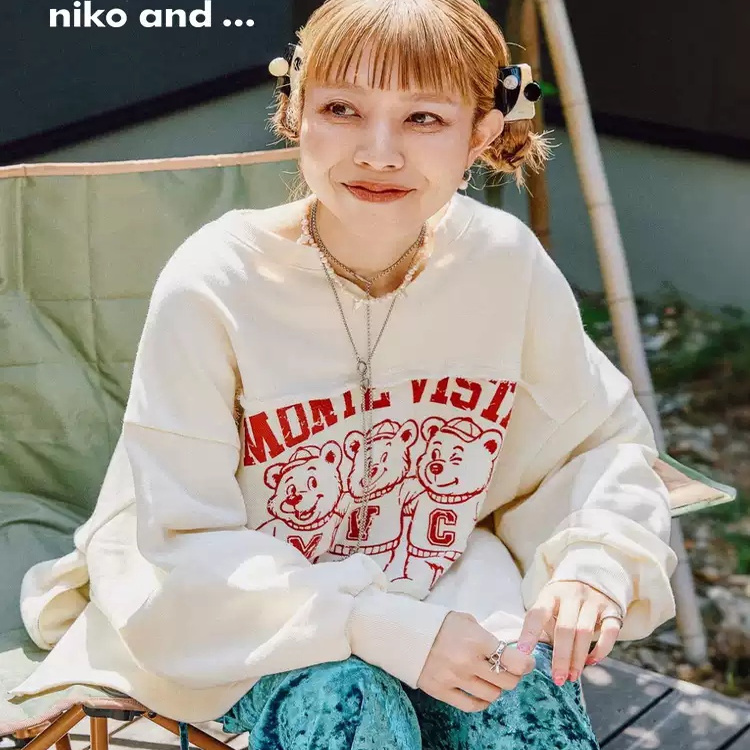 日系niko家印花休闲卫衣