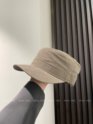 早秋新品～复古百搭海军帽经典韩版休闲鸭舌平顶帽日系显脸小遮阳