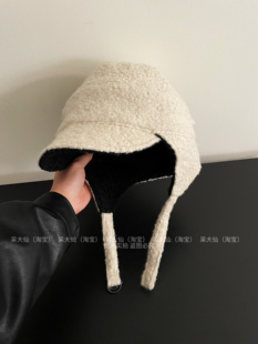 正反两戴～毛呢双面飞行帽子男女秋冬日系复古简约保暖护耳雷锋帽