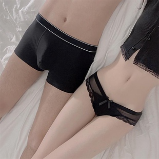 情侣内裤纯欲舒适透气性感双人套装一男一女情侣款情调套装男女款