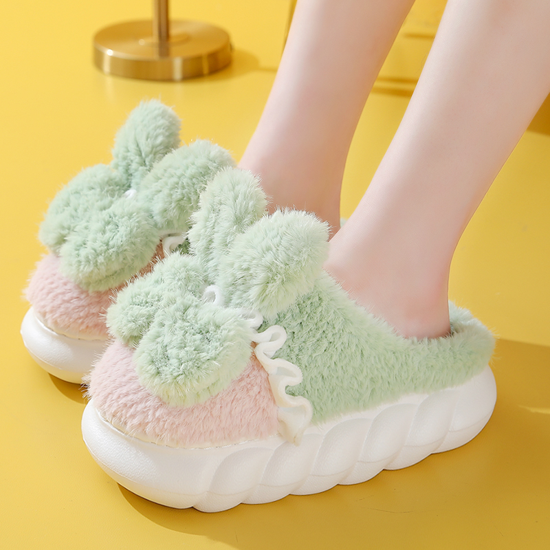 厚底保暖卡通居家软底棉拖鞋