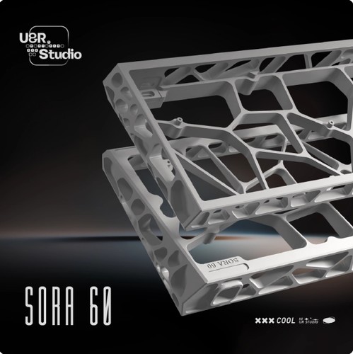 Sora60外壳镂空磁轴铝壳wooting