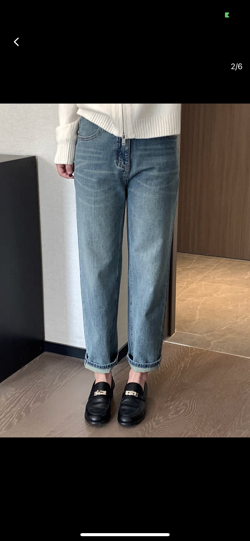 麦家哈伦牛仔裤女2024年春秋新款裤子怀旧水洗蓝高腰显瘦裤子女图片
