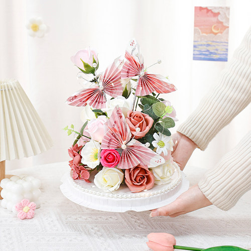 创意有钱花折纸蝴蝶手工制作diy材料包仿真香皂花礼盒生日礼物女