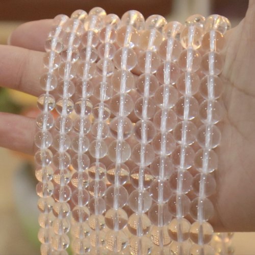 【4 6 8mm白水晶散珠】半成品隔珠配珠透明珠子diy手链手串项链