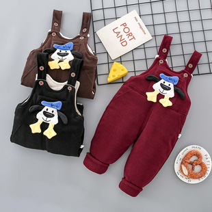 宝宝背带裤婴儿裤子一岁两岁男宝女宝冬装婴幼儿衣服冬季棉裤外穿