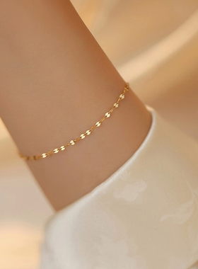 钛钢手链 ins小众设计感轻奢百搭手链女素链极简超细百搭手饰