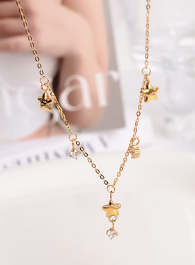 钛钢项链 星辰满天星项链女小众设计感锁骨链高级感气质百搭配饰