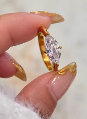 钛钢戒指  显贵小众设计高级感时尚戒指女爆闪轻奢指环不褪色手饰