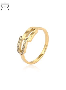 钛钢戒指 日式轻奢食指戒指女ins风小众设计指环冷淡风手饰不褪色