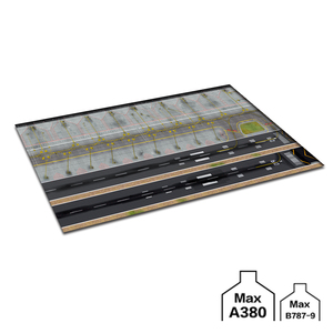 1:400 金属 客机模型 展示 机场停机坪图纸 配有18机位 双跑道