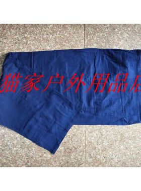 库存正品棉布海蓝色涤卡作训裤肥佬宽松工装裤