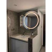 智能浴室镜柜带灯除雾卫生间挂墙式 置物带洗手间镜子圆形轻奢