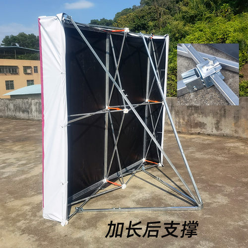 户外防风钢拉网展架桁架背景墙大支架广告喷绘布签到墙报到折叠钢