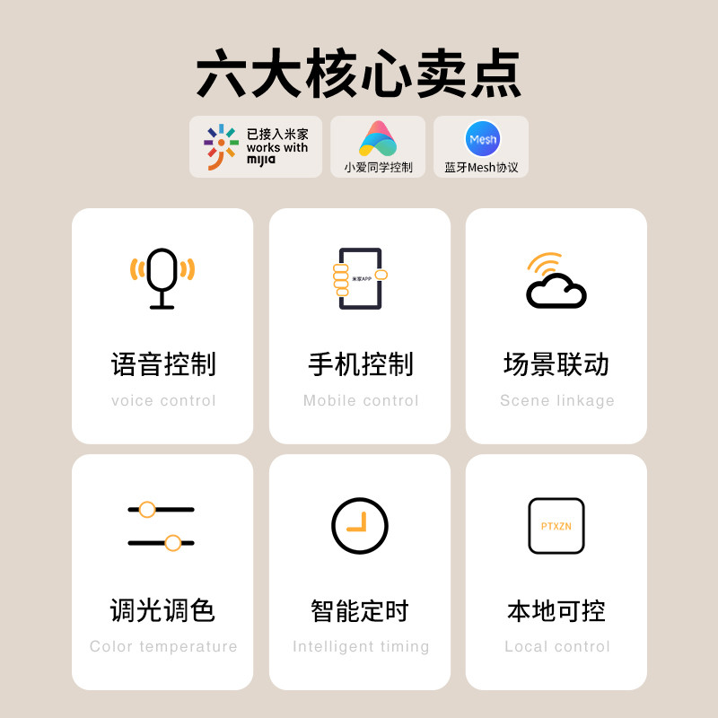 PTX灯带智能控制器手机APP双色温灯带驱动语音自定义亮度色温