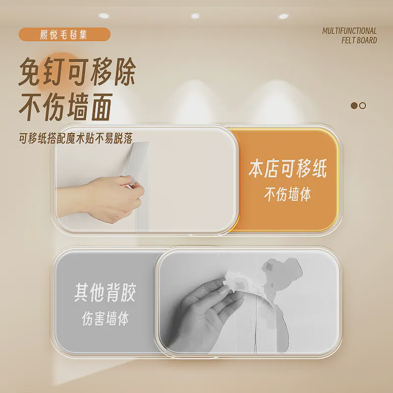 书桌毛毡板照片墙背景板展示墙毛毡墙贴软木墙板墙面遮丑装饰相框,家居饰品,文化墙贴,淘宝优惠券,粉丝福利购,淘宝优惠卷