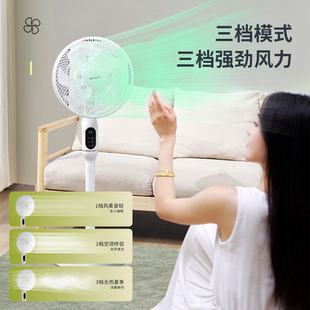 家用电风扇卧室语音台立两用节能电扇大风力 静音落地扇2025新款