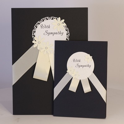 白事悼念卡黑色贺卡片重阳节奠仪随礼金袋慰问去世员工属定制做