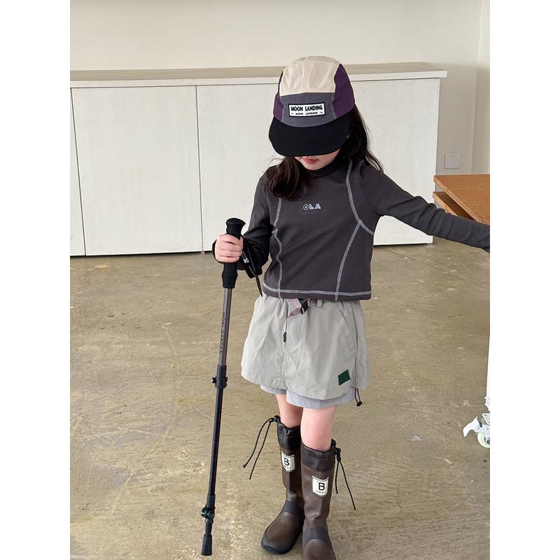 维木童装女童套装夏款2025新款儿童韩版防晒长袖t恤裙裤宝宝衣服