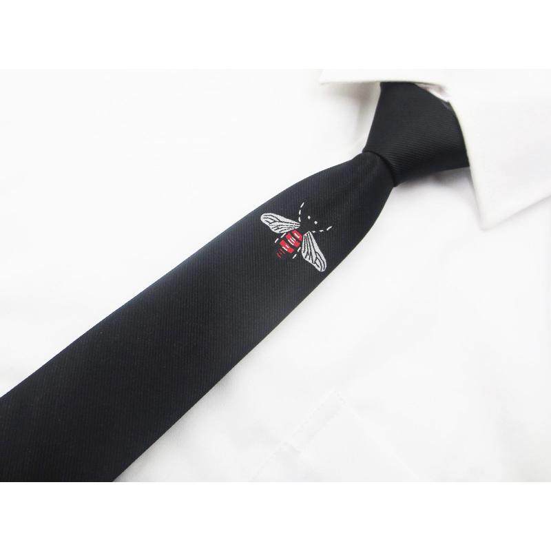 速发包邮男士韩版休闲拉链领带 窄版绣花自动领呔 易拉得懒人 nec