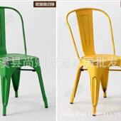 欧式 金属椅酒吧椅休闲咖啡厅椅子oft餐厅餐椅铁皮椅