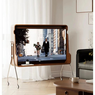 实木复古可移动电视柜小户型卧室电视机支架中古风客厅家用电视架