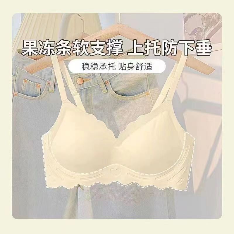 现货夏季薄款内衣后排扣不跑杯无痕少女文胸透气聚拢一体杯无痕抹
