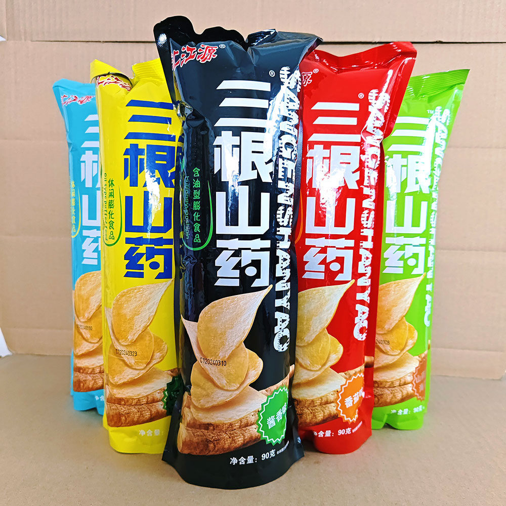 汇江源三根山药90g/袋大袋薄片番茄味原味多口味膨化食品休闲 零