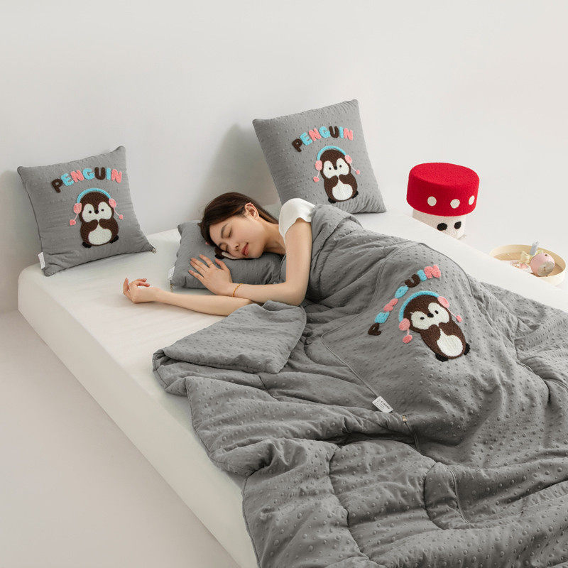 双层纱豆豆抱枕被子两用车载靠枕办公室车用午睡毯子汽车枕头被,居家布艺,抱枕被,淘宝优惠券,粉丝福利购,淘宝优惠卷