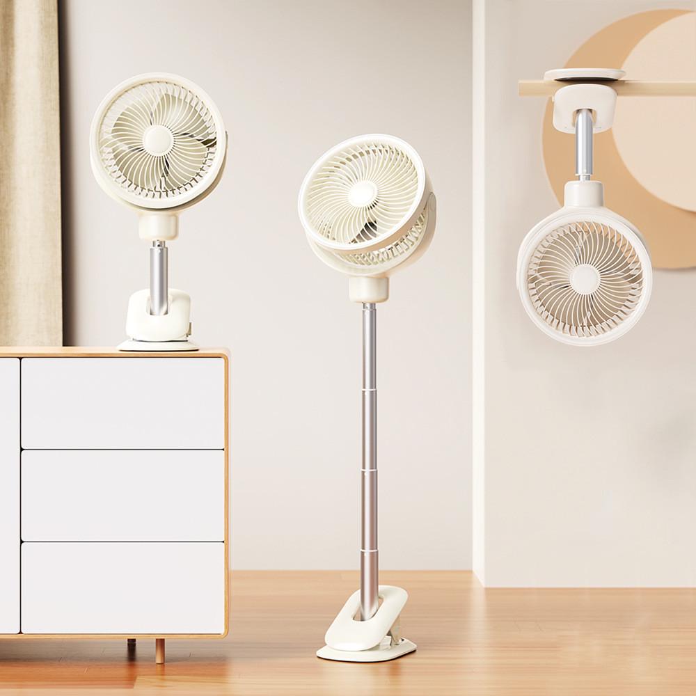 2025 Newest Mini Fan 桌面循环夹扇多功能可摇头伸缩家用小风扇