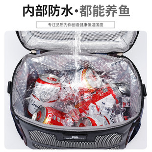 新款格纹保温手提饭盒可单肩斜跨便携便当防水防漏方形收纳袋