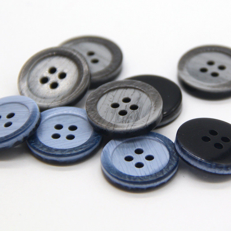 西装西服扣子 斜车拉丝不均匀宽边亮光纽扣 双色四眼圆形袖钮扣,居家布艺,纽扣,淘宝优惠券,粉丝福利购,淘宝优惠卷