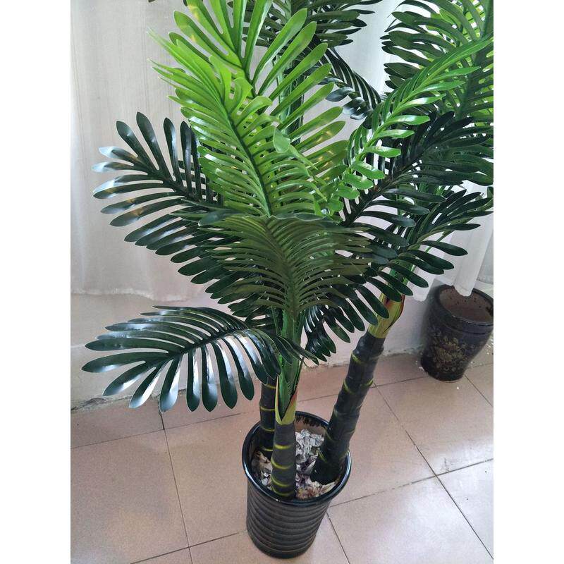 散供应仿真植物厂家尾树居家办公盆栽摆件散尾树仿真绿植批发