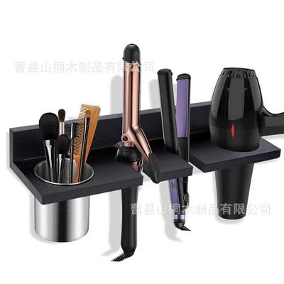 【】复古吹风机收纳壁挂式美发造型工具洗漱收纳架品