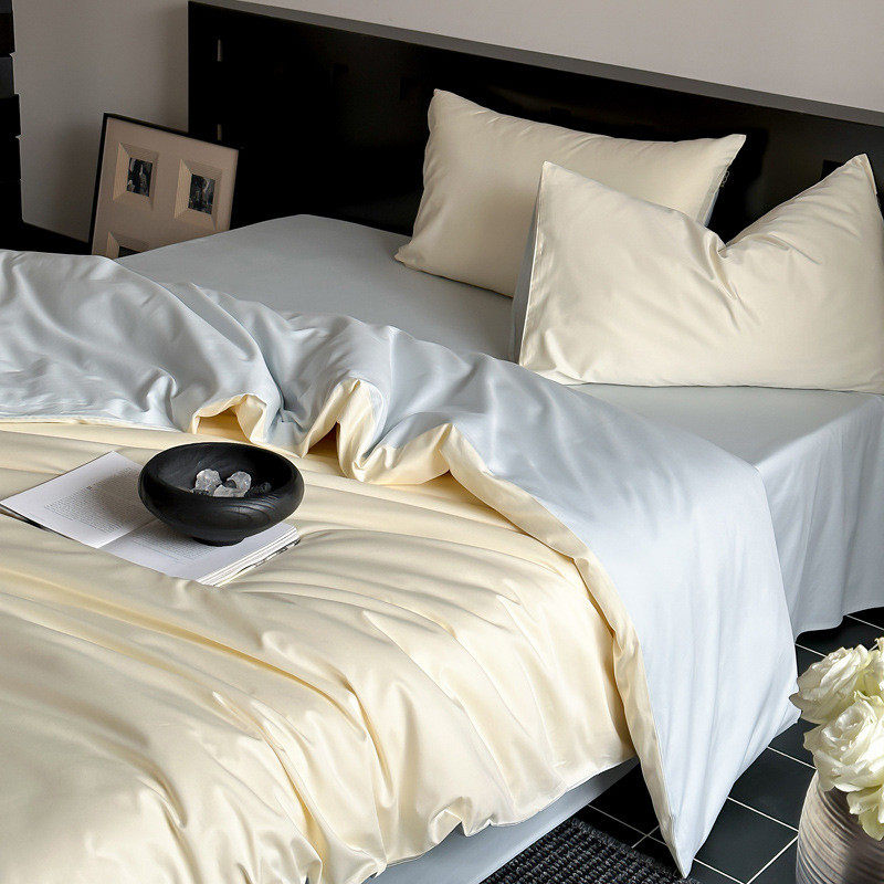 全棉100支新疆长绒棉纯色双拼四件套床单床笠款100s纯棉四件套,床上用品,床品套件/四件套/多件套,淘宝优惠券,粉丝福利购,淘宝优惠卷