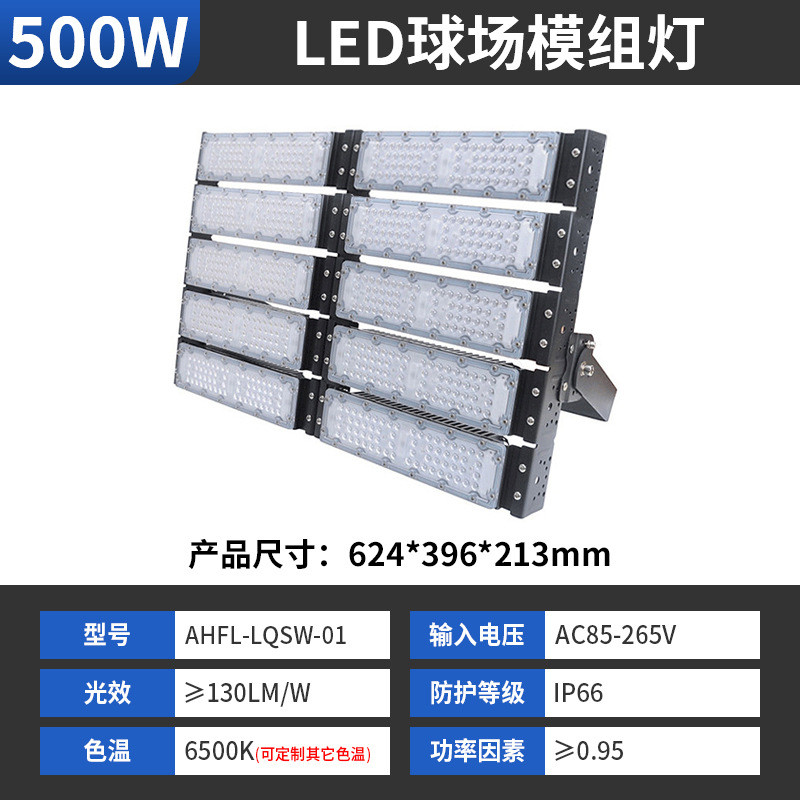 led户外篮球场灯 大功率足球广场高杆投光灯 室外模组600w专用灯