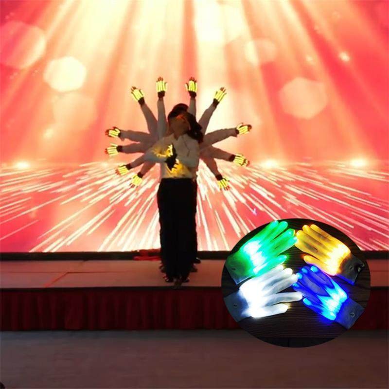 发表演千手观音演出led年会光灯手套蹦迪神器装备手影荧光舞厂家
