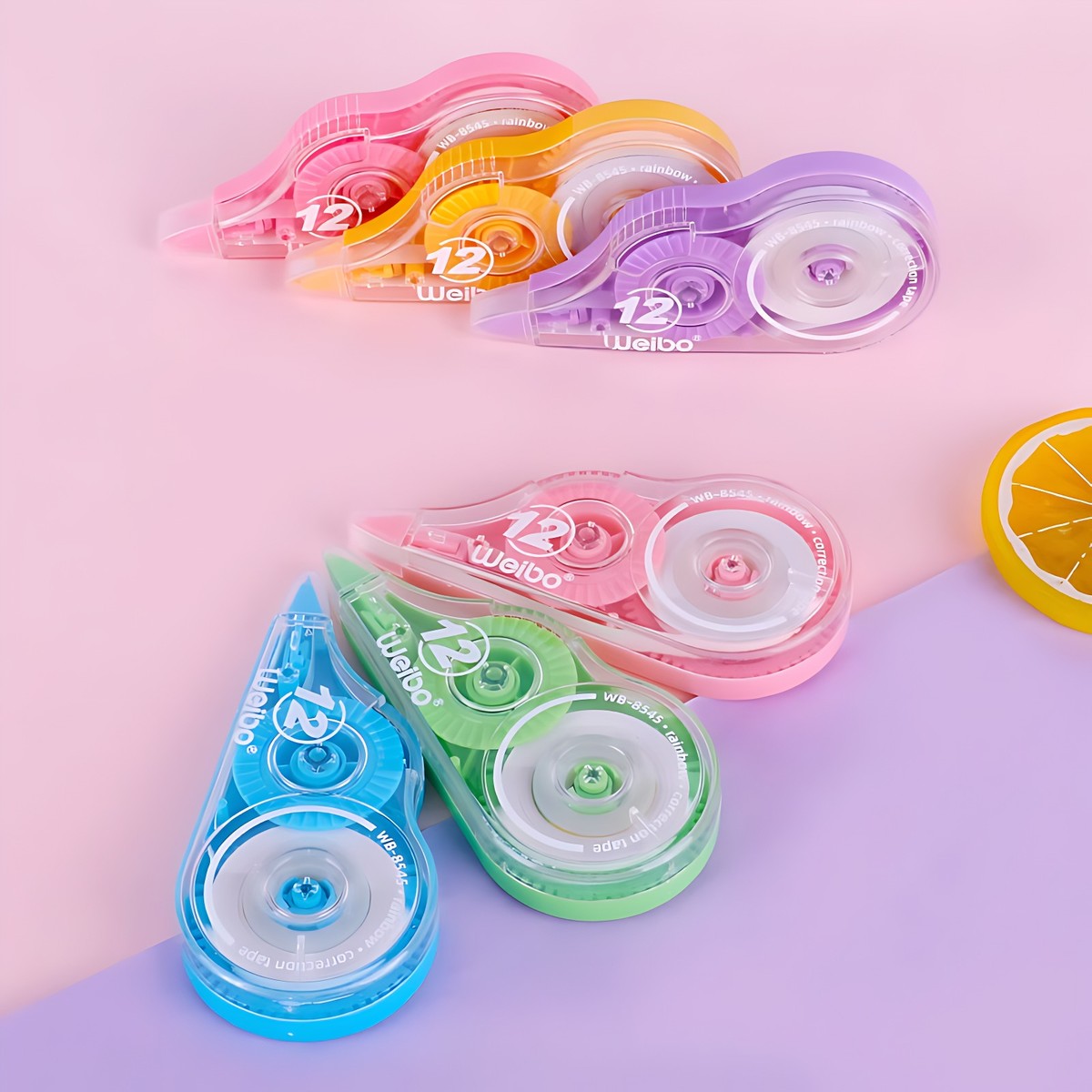 修正带暗藏玄机可玩静音无声顺滑装学生用品6个装改正带米色大容