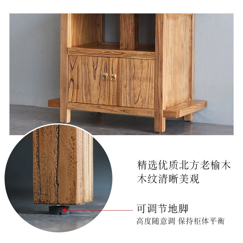 老榆木复古中式卫生间组合实木落地仿古洗漱台浴室柜台上盆洗脸柜