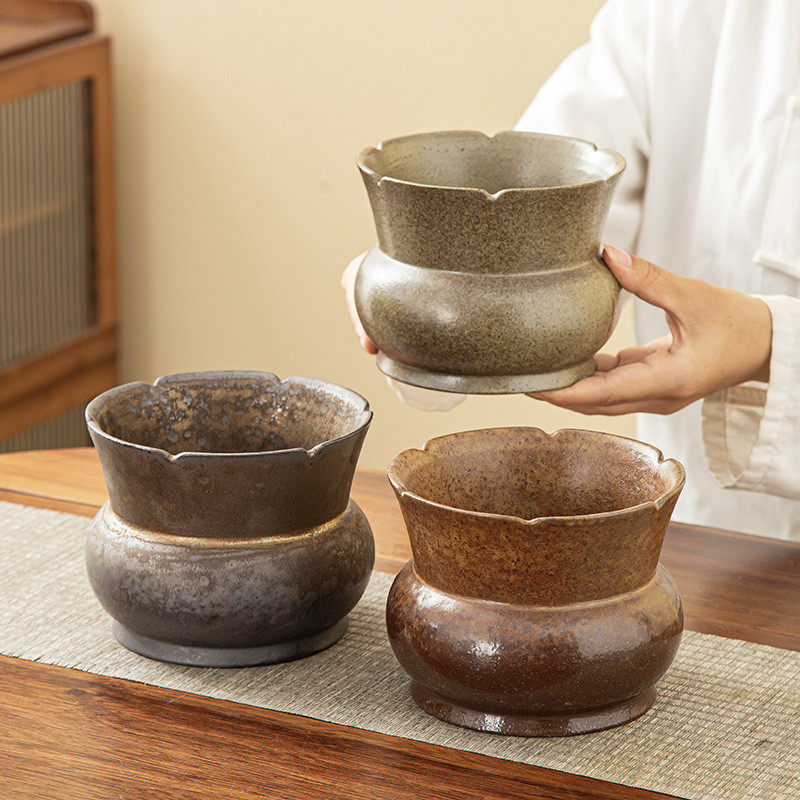 粗陶建水茶洗陶瓷茶渣缸桌面水洗倒茶叶废水缸茶水桶茶水盂烟灰缸,餐饮具,茶台废水/渣桶,淘宝优惠券,粉丝福利购,淘宝优惠卷