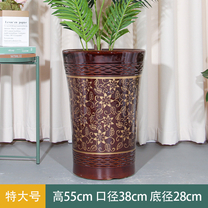 陶瓷花盆大号特大号包邮大口径厂家直销高款绿植陶瓷盆新中式