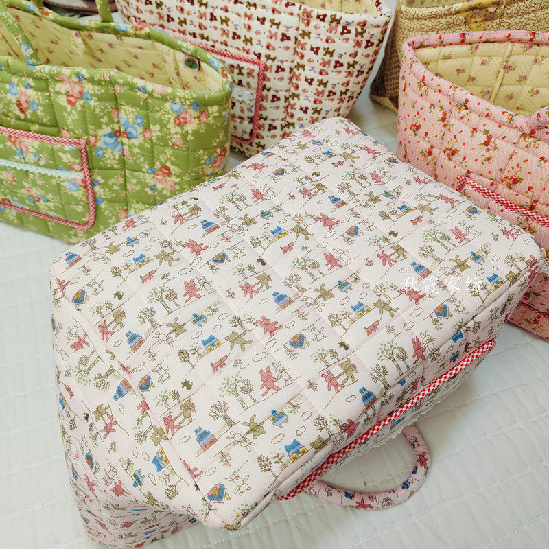 2025新款田园碎花家居布艺手提收纳篮大容量杂物儿童玩具储物筐,收纳整理,其他收纳篮,淘宝优惠券,粉丝福利购,淘宝优惠卷