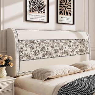 木床硬板全包保护罩子软包靠垫弹力盖布 老式 美式 床头罩套2025新款