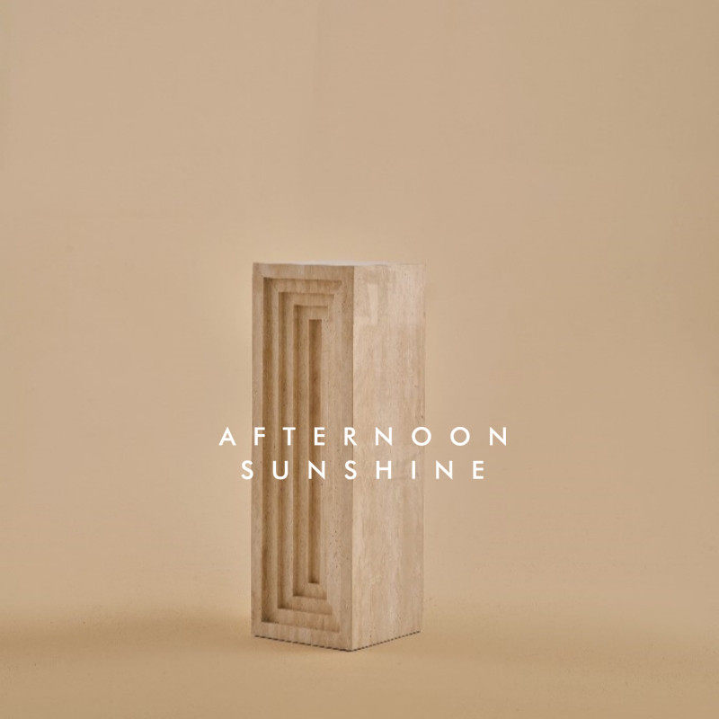 侘寂风黄洞大理石柱落地雕塑装饰摆件墩底座墩展示台立柱桌子,家居饰品,落地摆件,淘宝优惠券,粉丝福利购,淘宝优惠卷