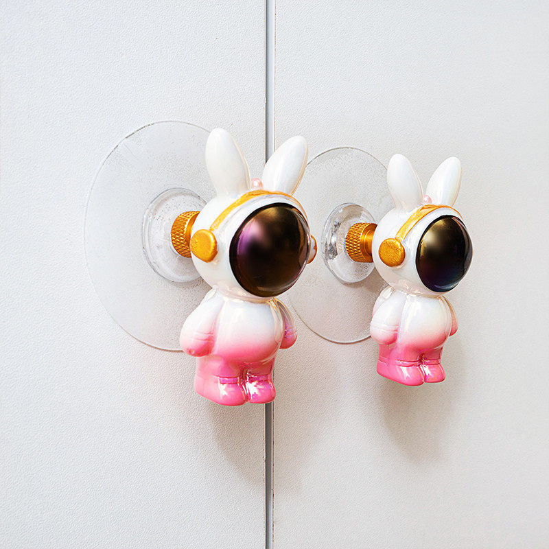 设计可爱宇航兔拉手儿童房衣柜门橱柜子抽屉榻榻米粉色小把手,基础建材,小拉手,淘宝优惠券,粉丝福利购,淘宝优惠卷