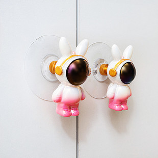 设计可爱宇航兔拉手儿童房衣柜门橱柜子抽屉榻榻米粉色小把手