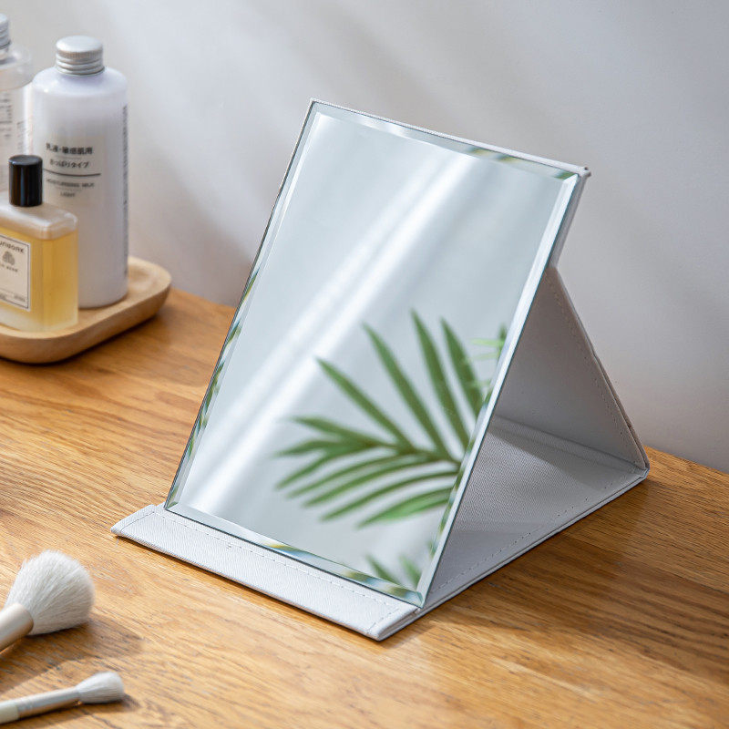 镜子化妆镜折叠台式便携随身高清学生宿舍公主女大小号桌面梳妆镜