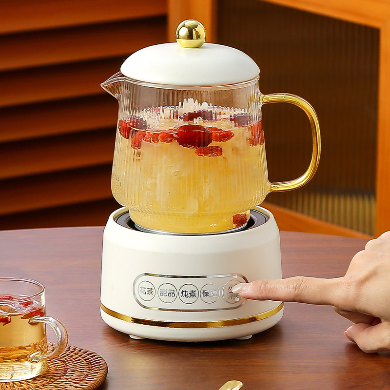 全玻璃养生壶办公室小型花茶壶一人煮茶壶电炖杯迷你多功能养生杯