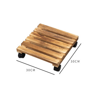 花盆托盘万向轮底滚轮托盘花盒实木花盆花架移动花盘托盘底座带轮