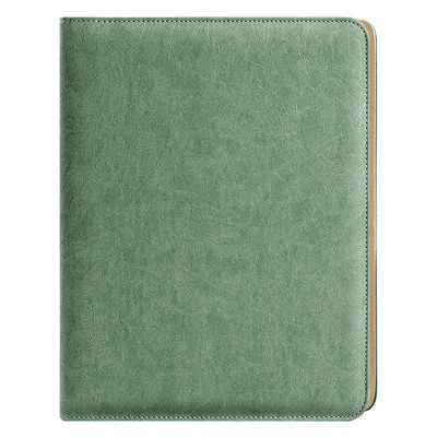 a4多功能文件夹皮质商务公客夹拉链包办谈谈单夹活页经理夹可定制